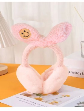 Cute Wooly Ear with Smiley Face Plush Earmuff